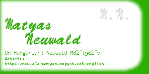matyas neuwald business card